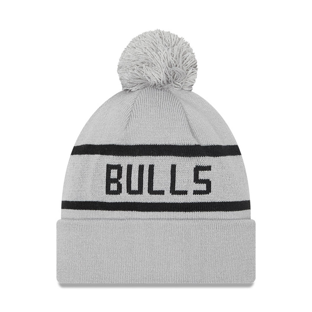 Chicago Bulls Grey Bobble Beanie Hat