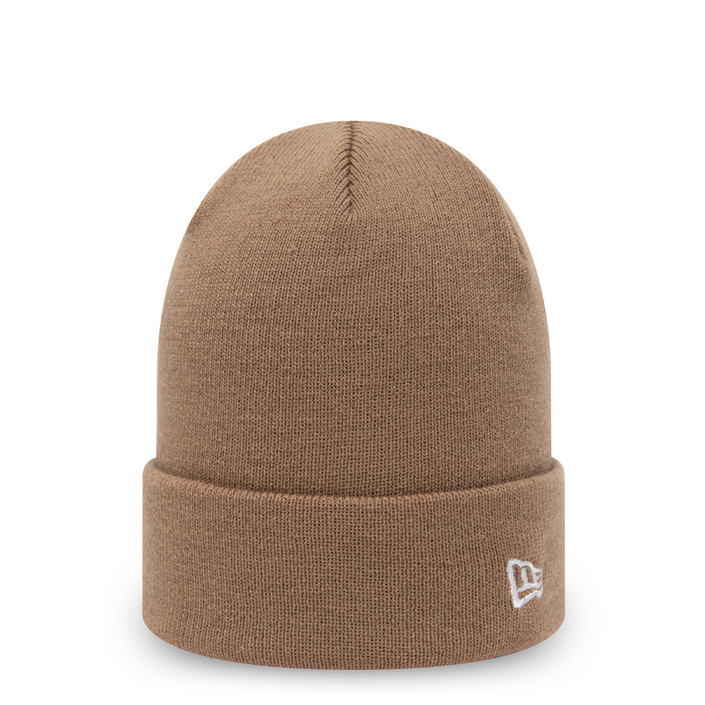 New Era Essential Beige Cuff Beanie Hat