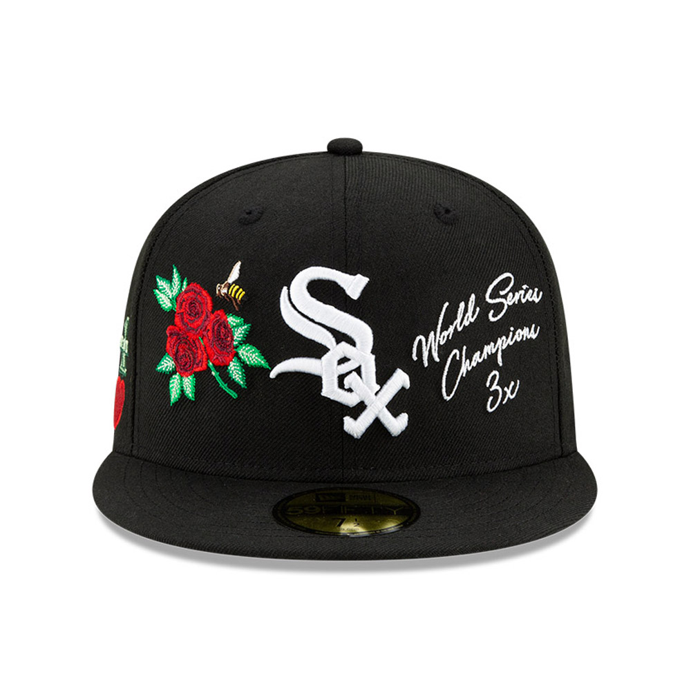 Chicago White Sox MLB Icon Black 59FIFTY Fitted Cap