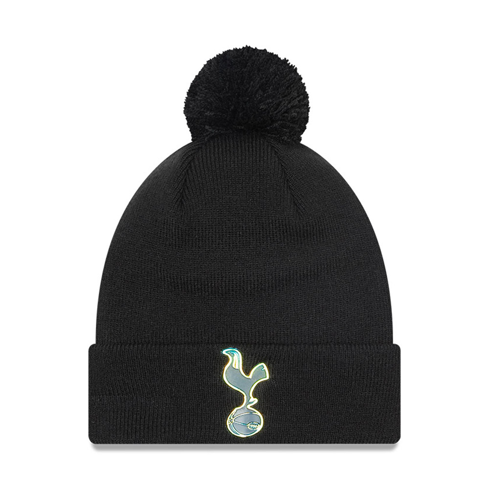 Tottenham Hotspur Iridescent Black Bobble Beanie Hat