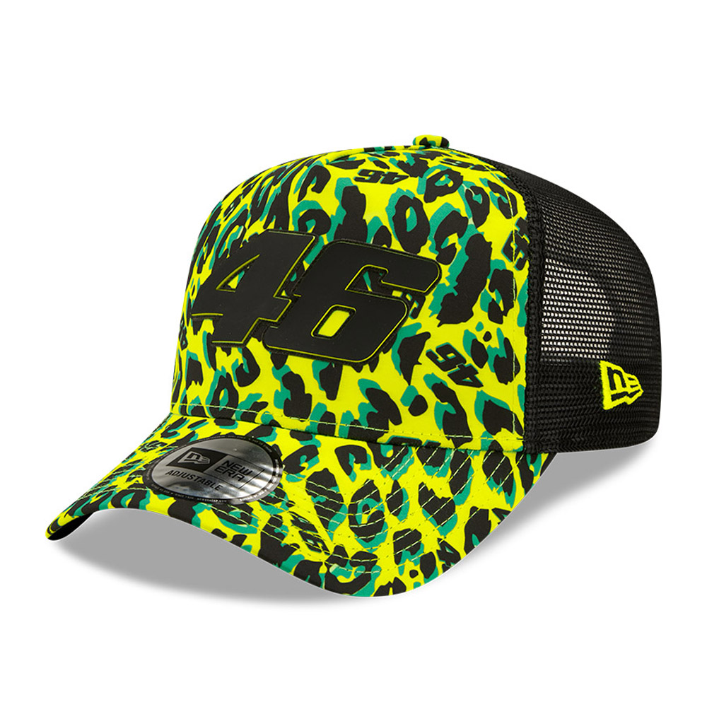 VR46 All Over Print Yellow A-Frame Trucker Cap