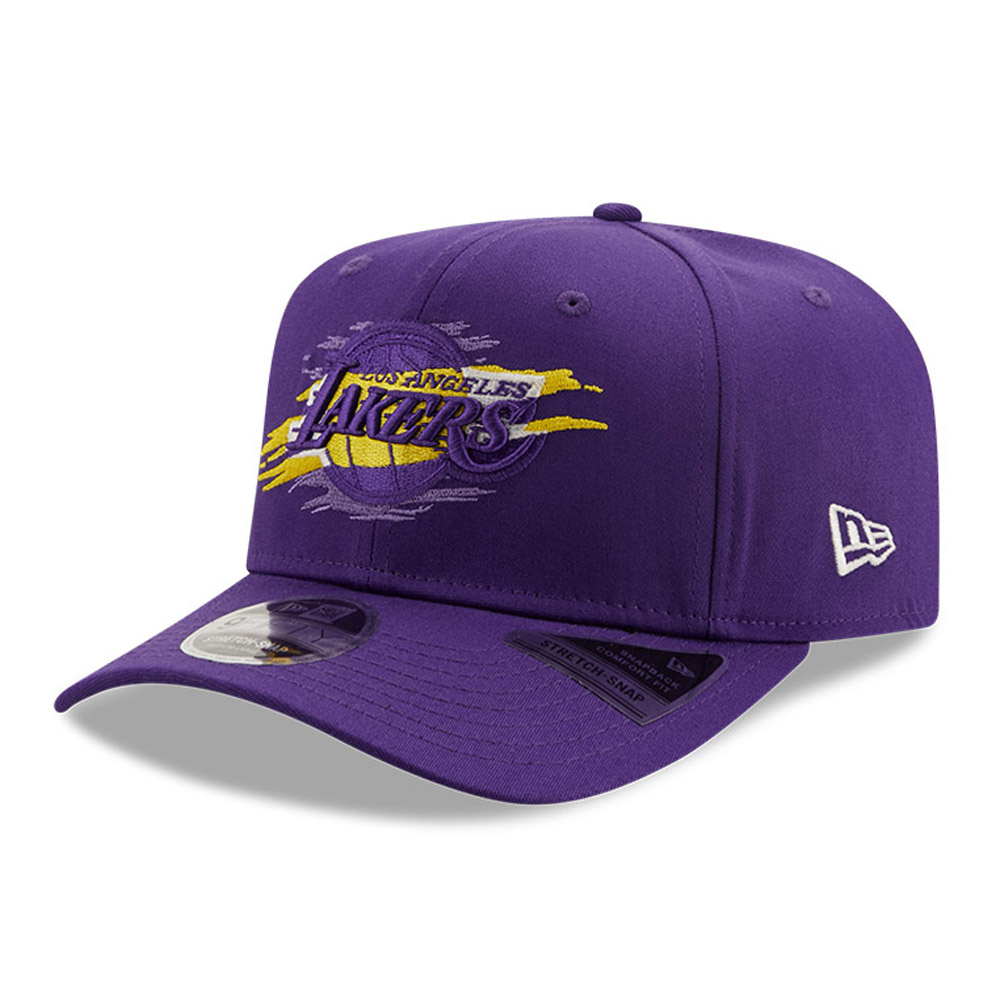 LA Lakers Tear Logo Purple 9FIFTY Stretch Snap Cap