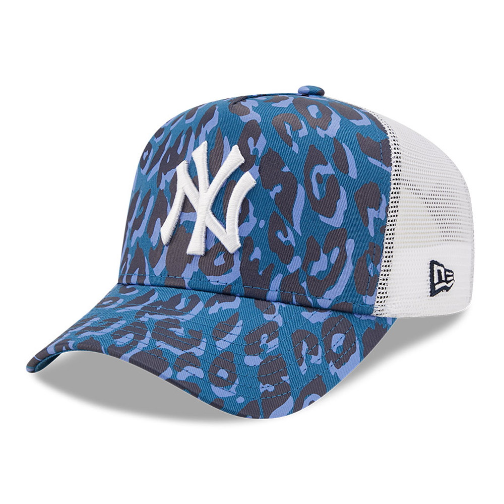 Casquette Trucker New York Yankees Leopard Print A-Frame Bleu