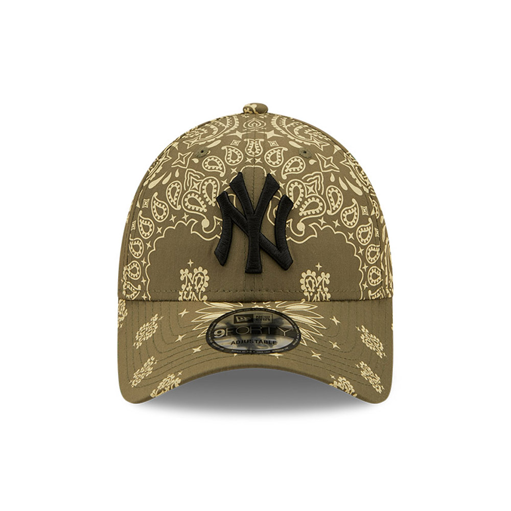 Cappellino 9FORTY New York Yankees Stampa Paisley Verde khaki
