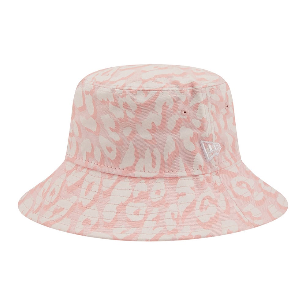 New Era Leopard Print Womens Pink Bucket Hat