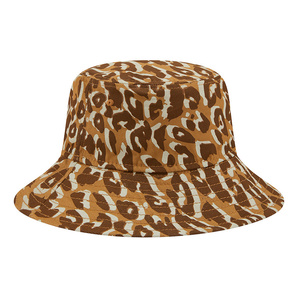 New Era Leopard Print Womens Brown Bucket Hat