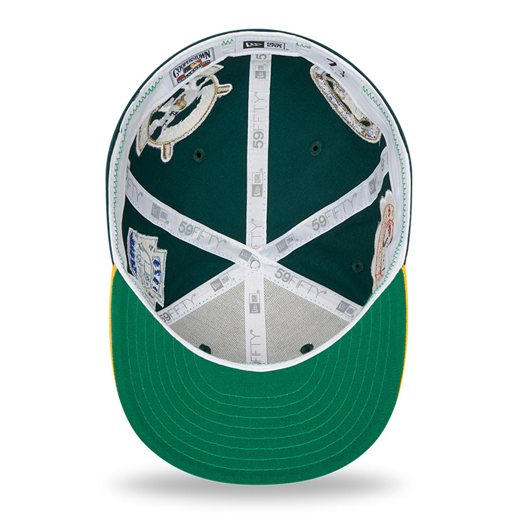 Casquette 59FIFTY Oakland Athletics Cooperstown Patch Vert