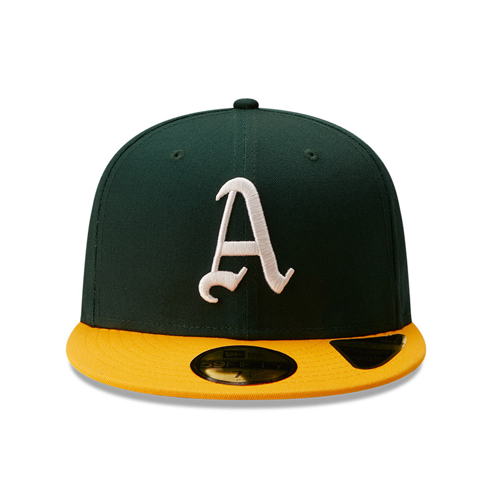 Cappellino 59FIFTY Oakland Athletics Cooperstown Patch Verde 