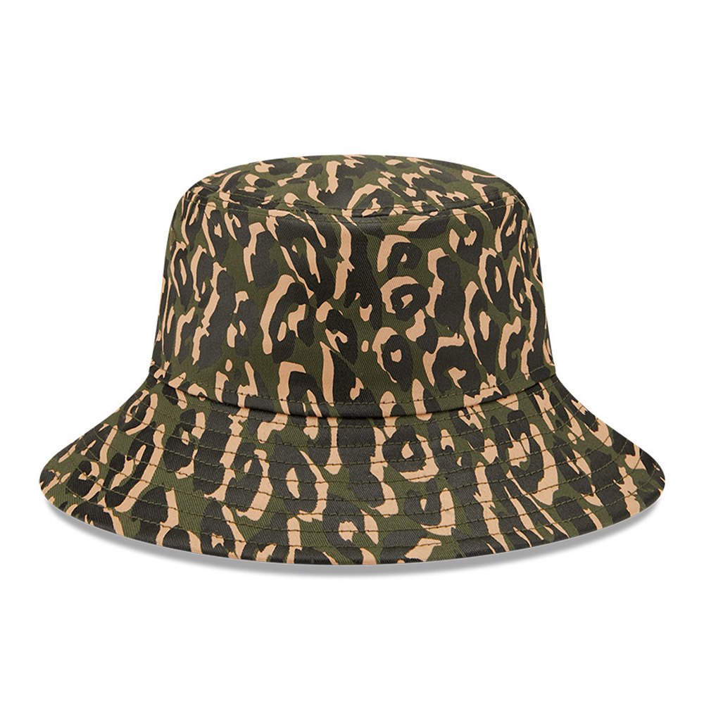 New Era Leopard Print Khaki Tapered Bucket Hat