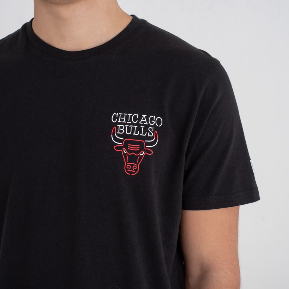 Chicago Bulls Neon Graphic Black T-Shirt