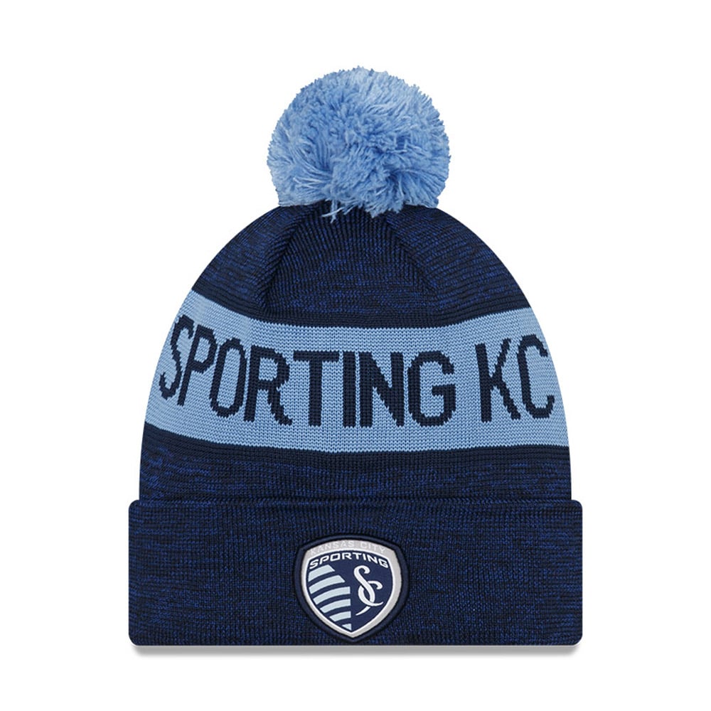 Sporting Kansas City MLS Kick Off Blue Bobble Beanie Hat