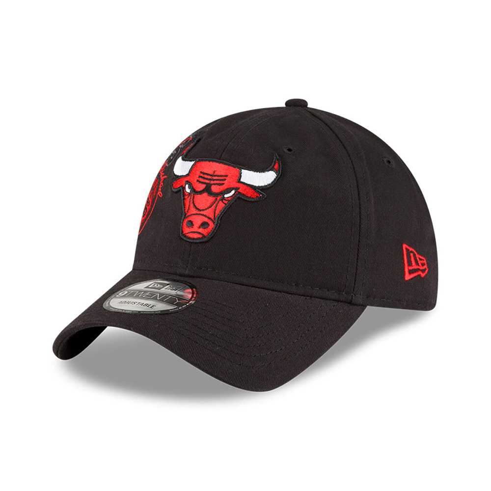 Chicago Bulls NBA Back Half Black 9TWENTY Adjustable Cap