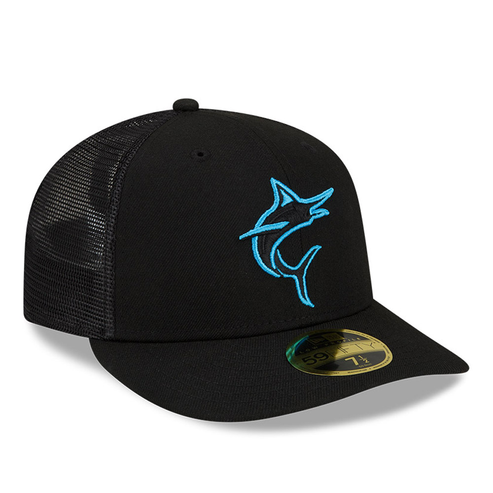 Casquette 59FIFTY Low Profile Noir Miami Marlins MLB Batting Practice