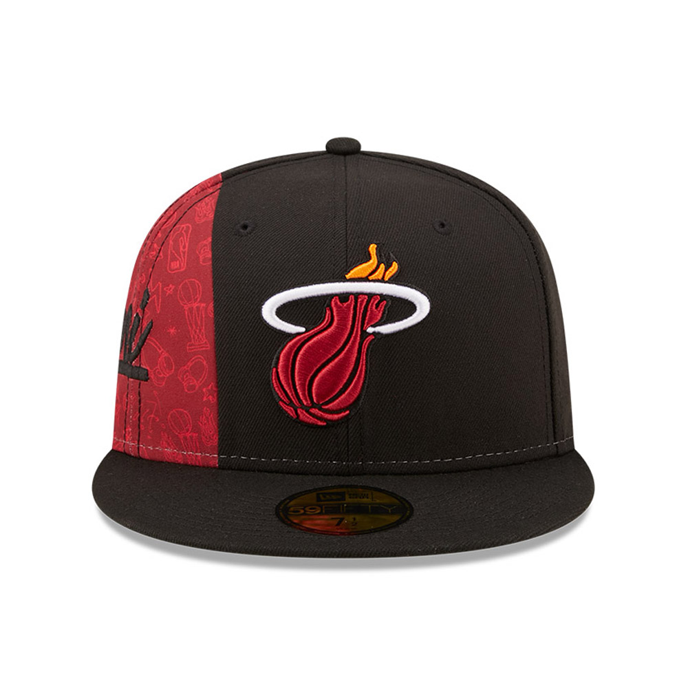 Miami Heat NBA Side City Doodle Black 59FIFTY Fitted Cap
