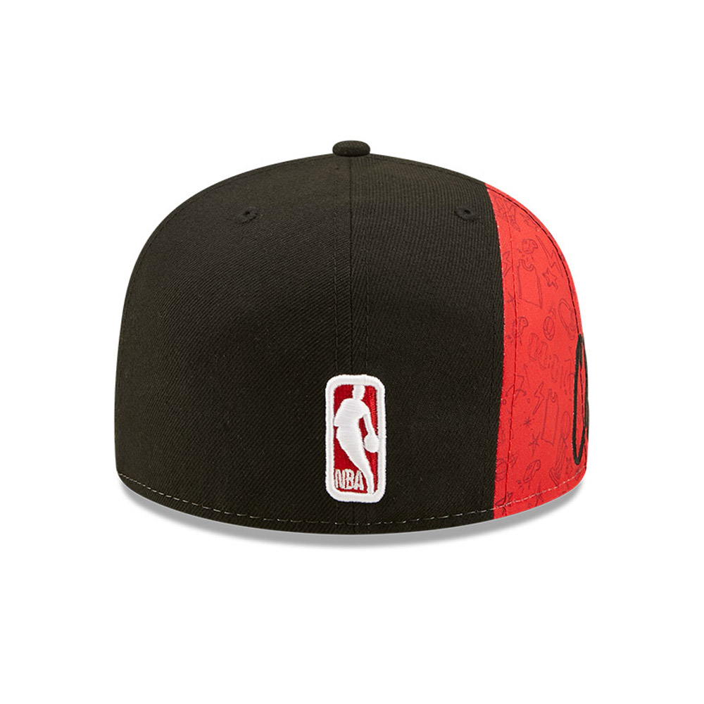 Chicago Bulls NBA Side City Doodle Black 59FIFTY Fitted Cap