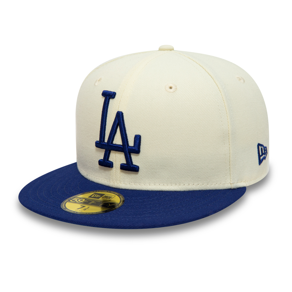 LA Dodgers MLB Patch Chrome White 59FIFTY Fitted Cap