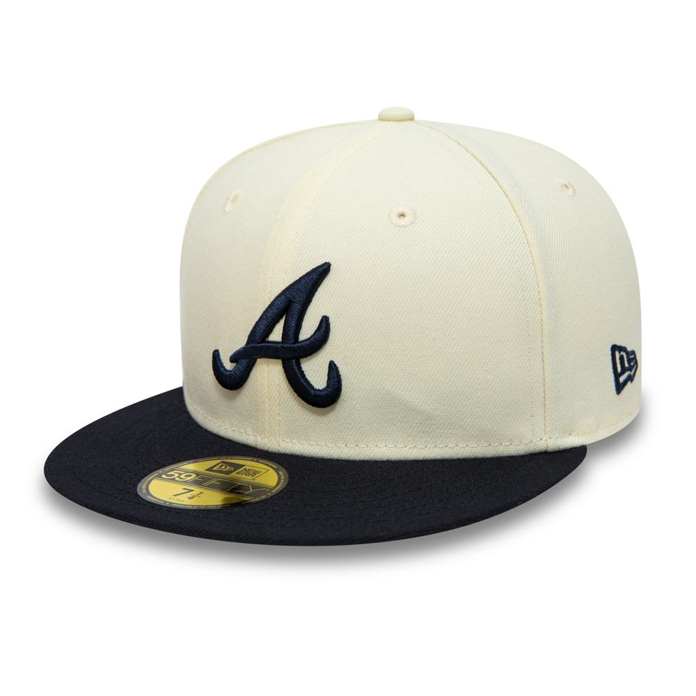 Atlanta Braves MLB Patch Chrome White 59FIFTY Fitted Cap