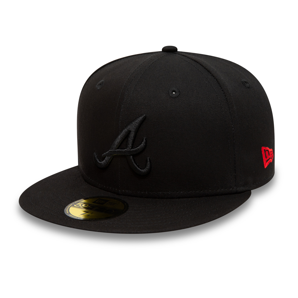 Atlanta Braves Black and Red 59FIFTY Fitted Cap