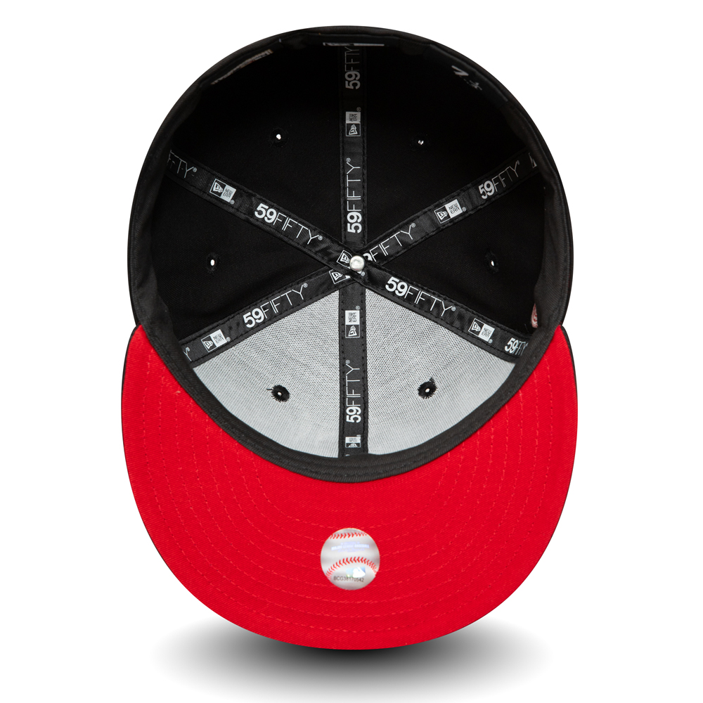 Boston Red Sox Black and Red 59FIFTY Fitted Cap