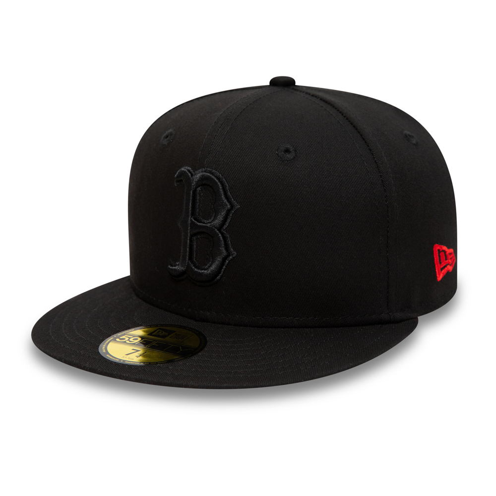 Boston Red Sox Black and Red 59FIFTY Fitted Cap