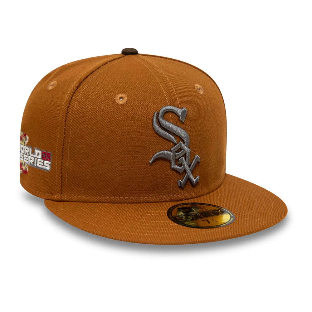 Chicago White Sox World Series Patch Tan 59FIFTY Fitted Cap