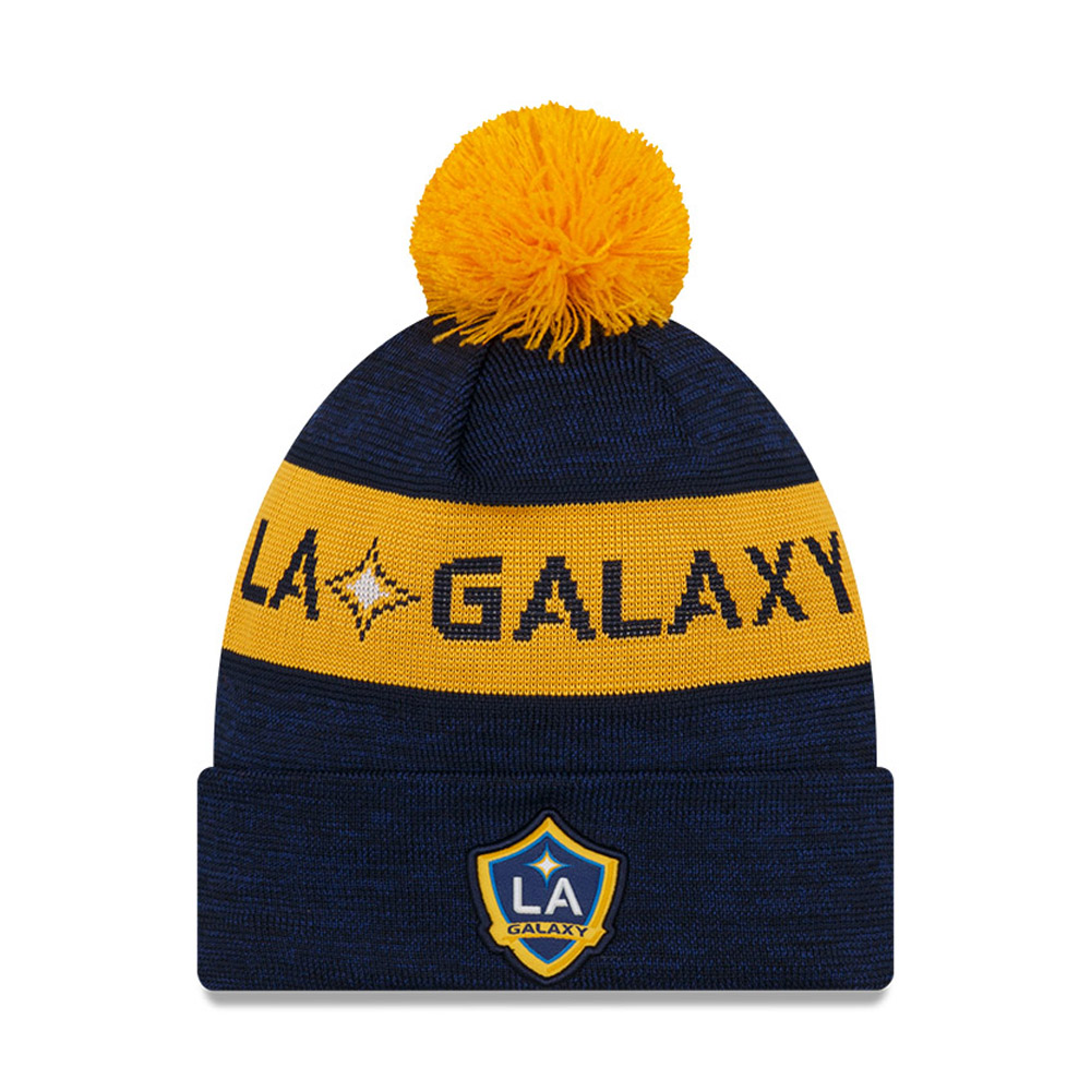 LA Galaxy MLS Kick Off Navy Bobble Beanie Hat