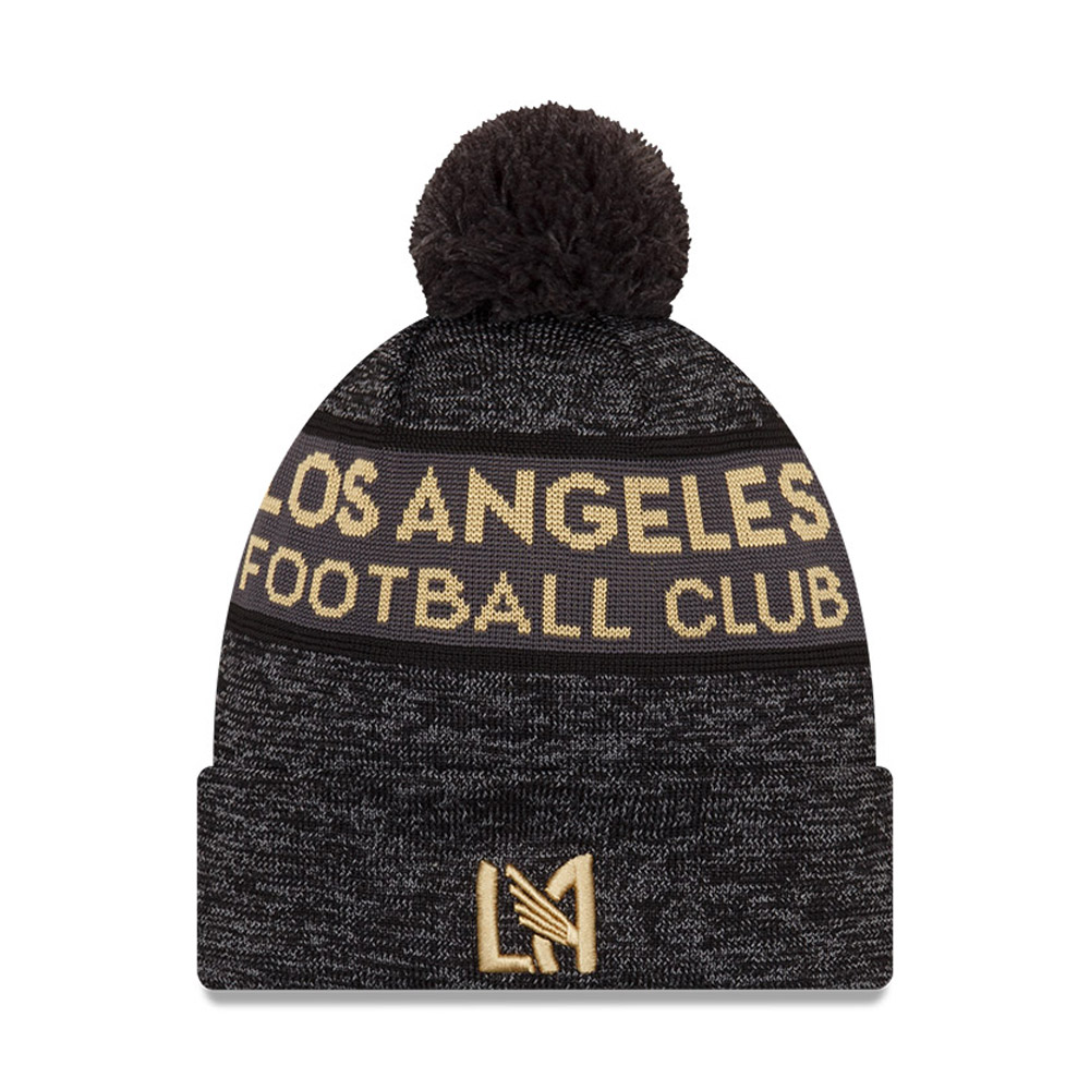 Los Angeles FC MLS Kick Off Black Bobble Beanie Hat