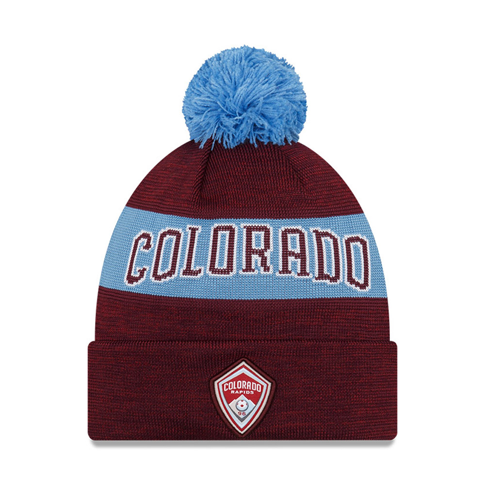 Colorado Rapids MLS Kick Off Maroon Bobble Beanie Hat