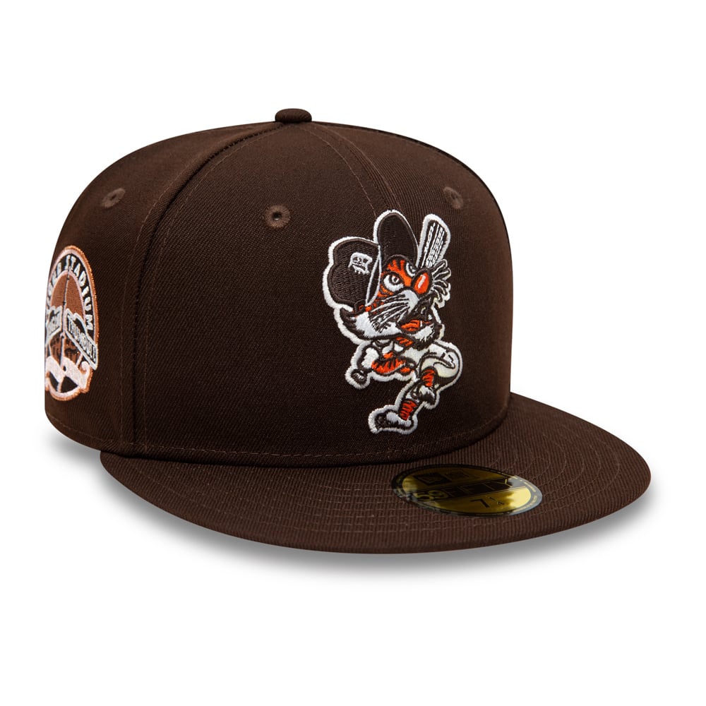 Detroit Tigers World Series Patch Dark Brown 59FIFTY Fitted Cap
