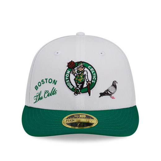 Boston Celtics Staple White 59FIFTY Tapa de perfil bajo