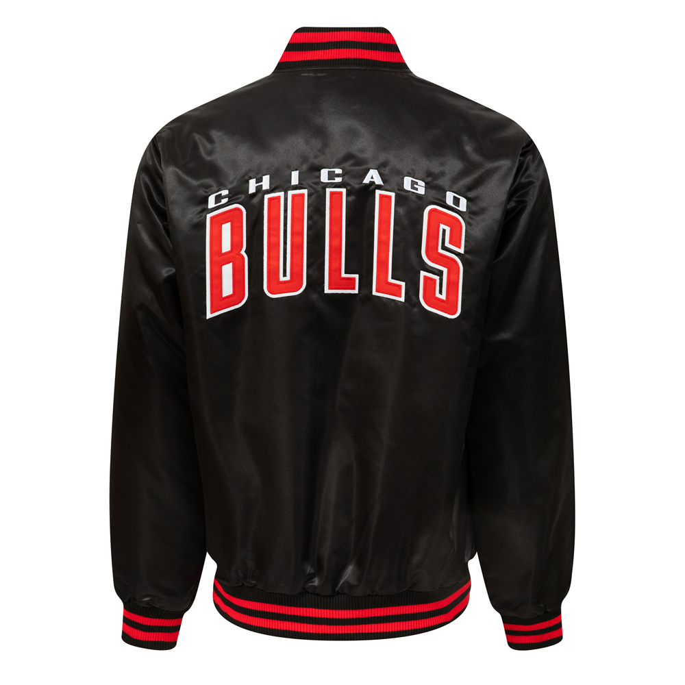 Chicago Bulls Wordmark Black Bomber Jacket