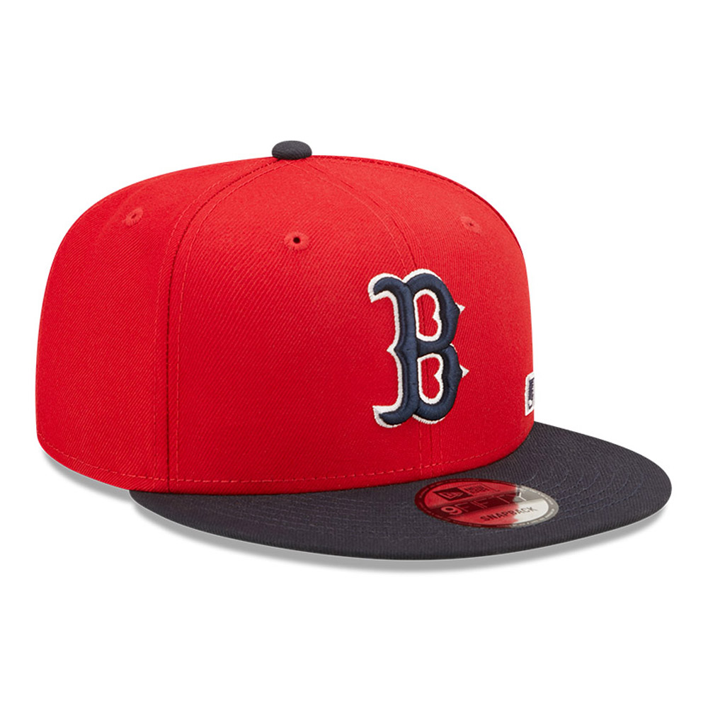 Boston Red Sox MLB Black Letter Arch Red 9FIFTY Snapback Cap