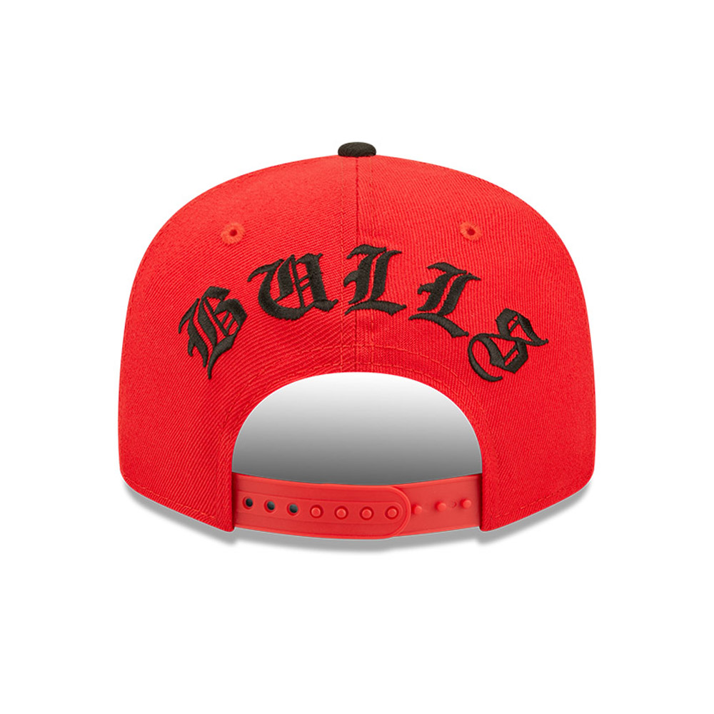 Cappellino 9FIFTY Snapback Chicago Bulls NBA Black Letter Arch Rosso