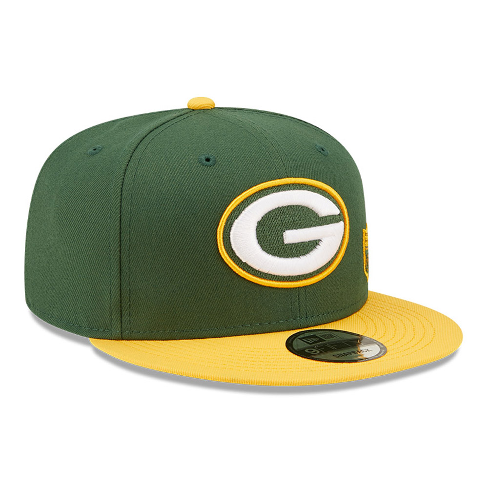 Casquette 9FIFTY Snapback Green Bay Packers NBA Black Letter Arch Vert