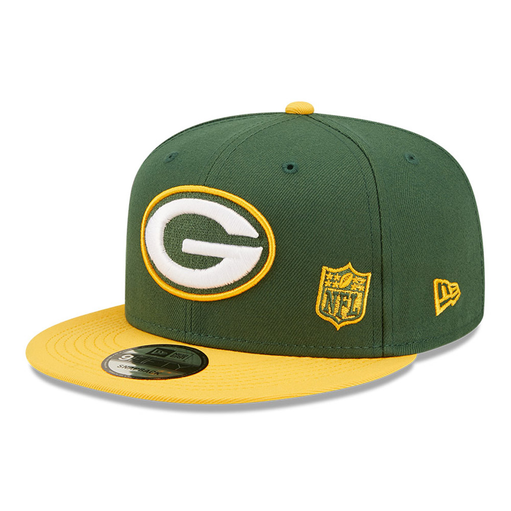 Casquette 9FIFTY Snapback Green Bay Packers NBA Black Letter Arch Vert