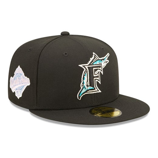 Miami Marlins MLB Pop Sweat Black 59FIFTY Fitted Cap
