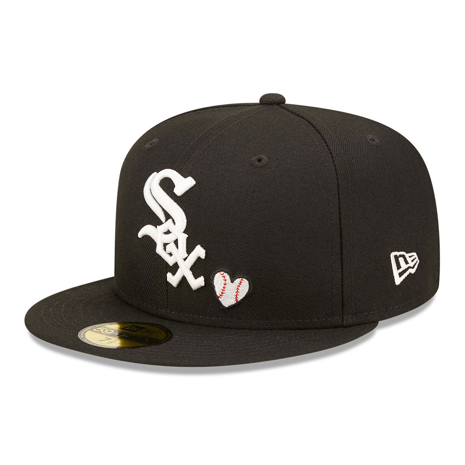 Cappellino 59FIFTY Fitted Chicago White Sox MLB Team Heart Nero