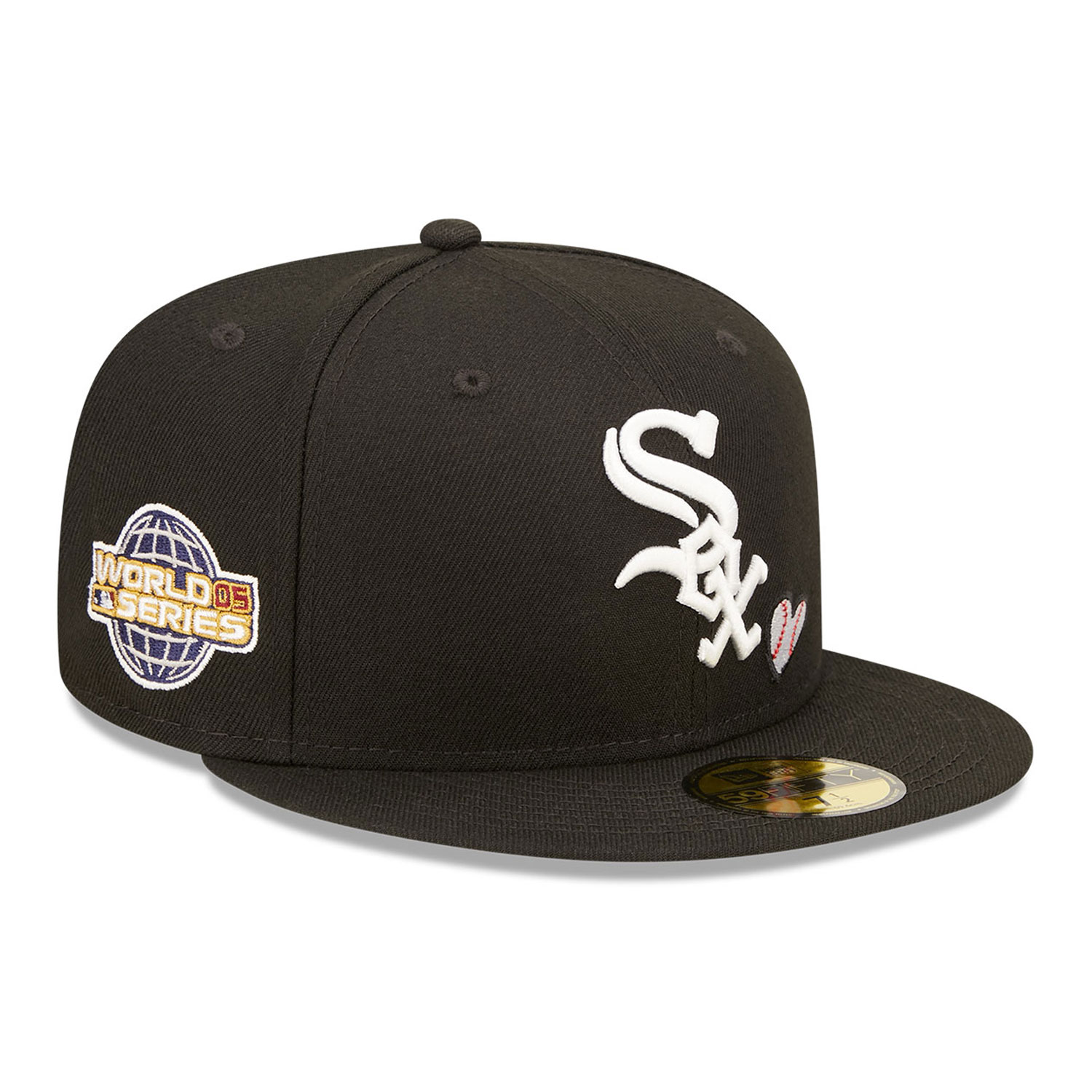 Cappellino 59FIFTY Fitted Chicago White Sox MLB Team Heart Nero