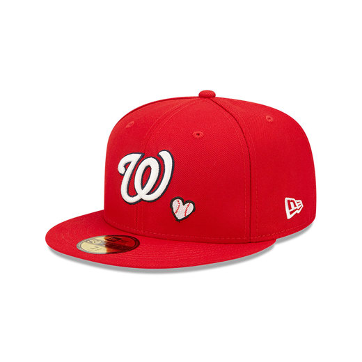 Rote Washington MLB Team Heart 59FIFTY Fitted Cap