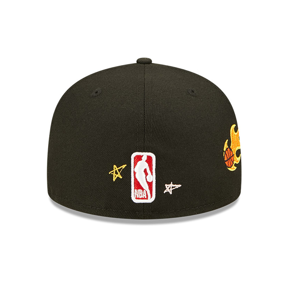 Chicago Bulls NBA Scribble Black 59FIFTY Fitted Cap