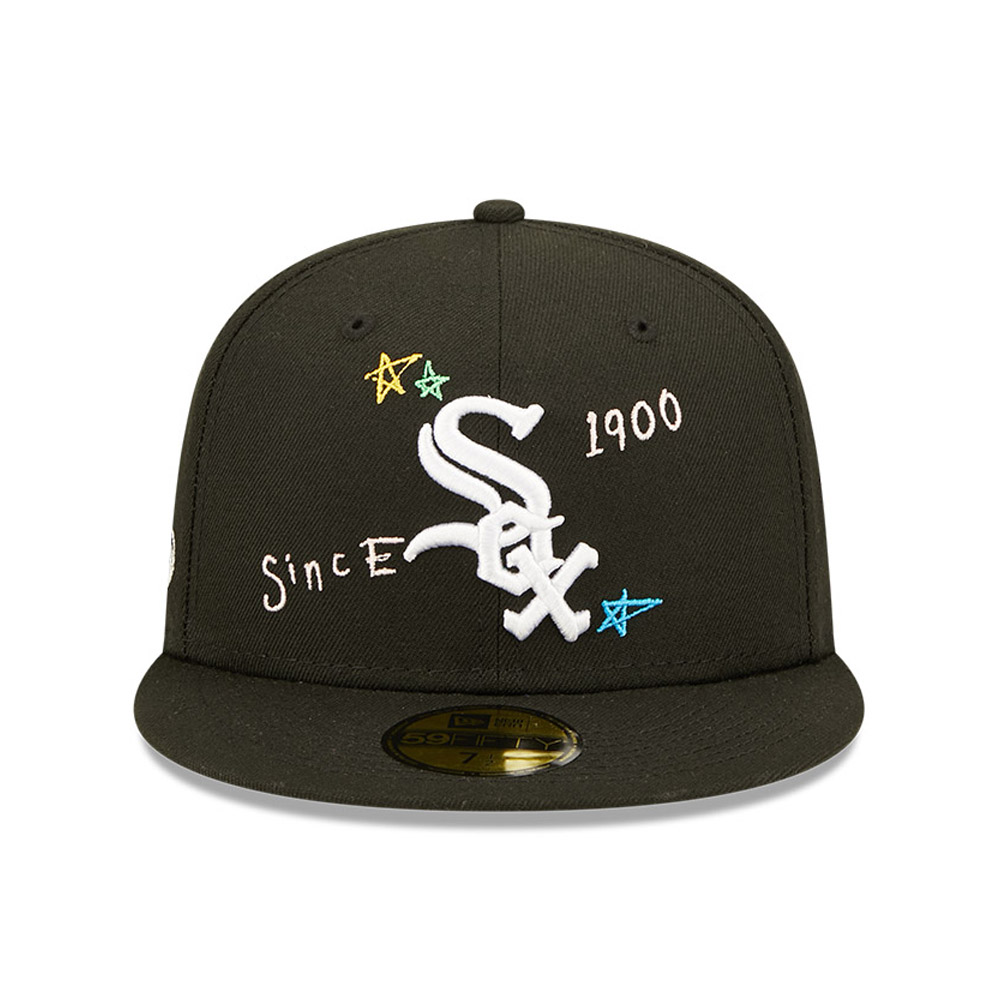 Chicago White Sox MLB Scribble Black 59FIFTY Fitted Cap