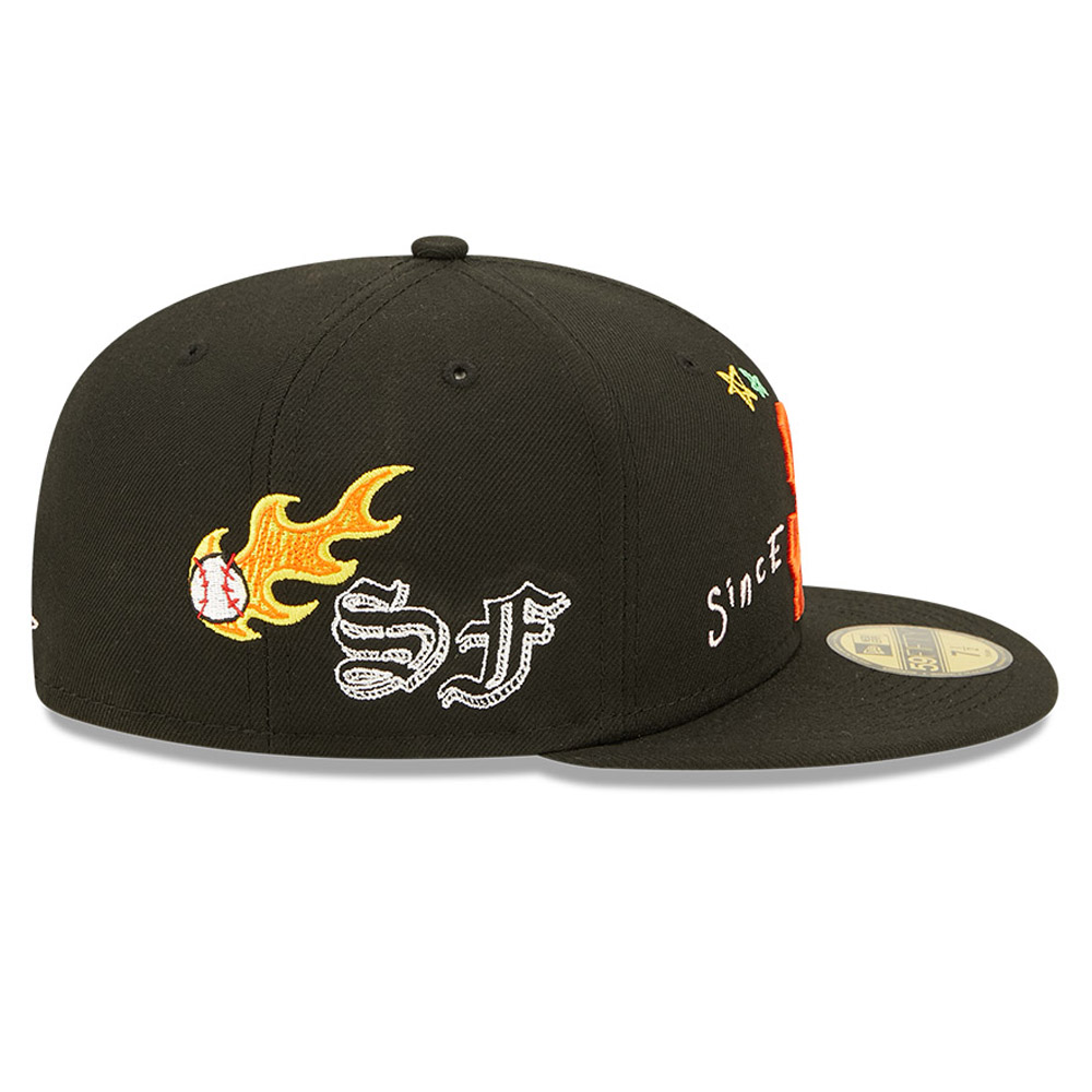 Cappellino 59FIFTY Fitted San Francisco Giants MLB Scribble Nero