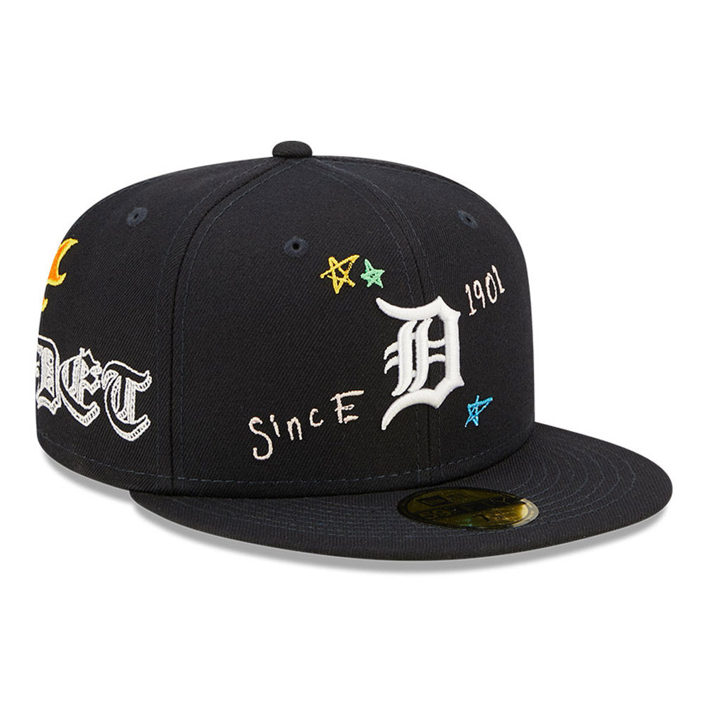 Detroit Tigers MLB Scribble Navy 59FIFTY Fitted Cap