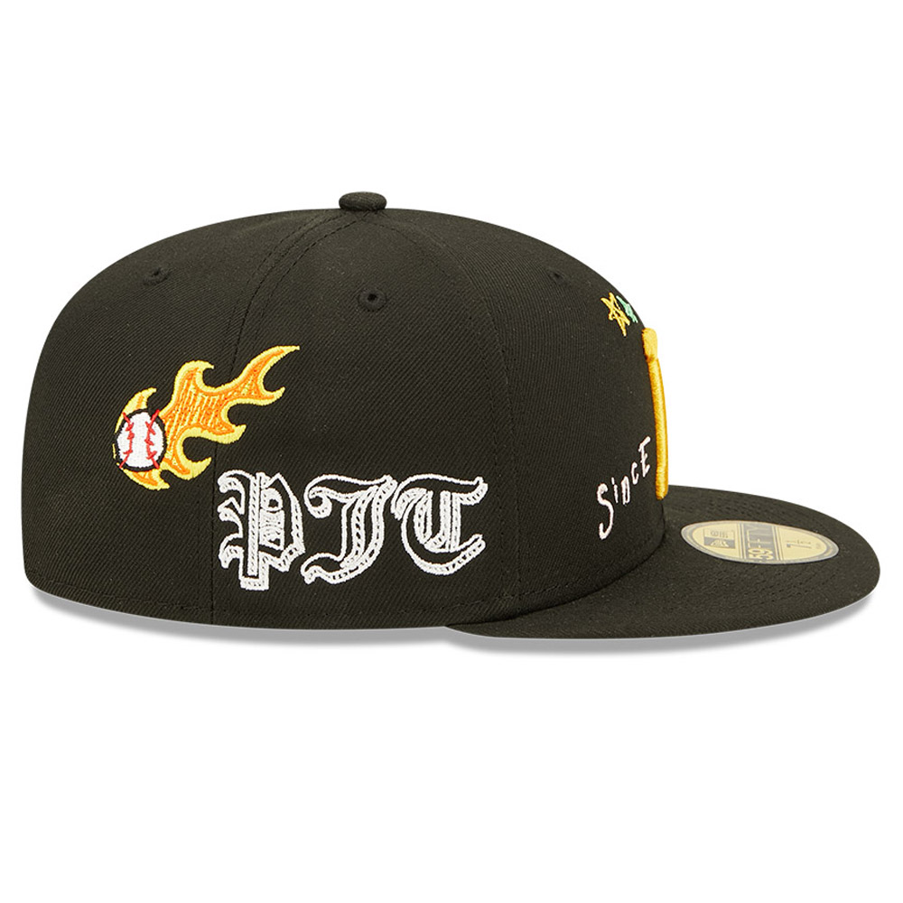 Cappellino 59FIFTY Fitted Pittsburgh Pirates MLB Scribble Nero