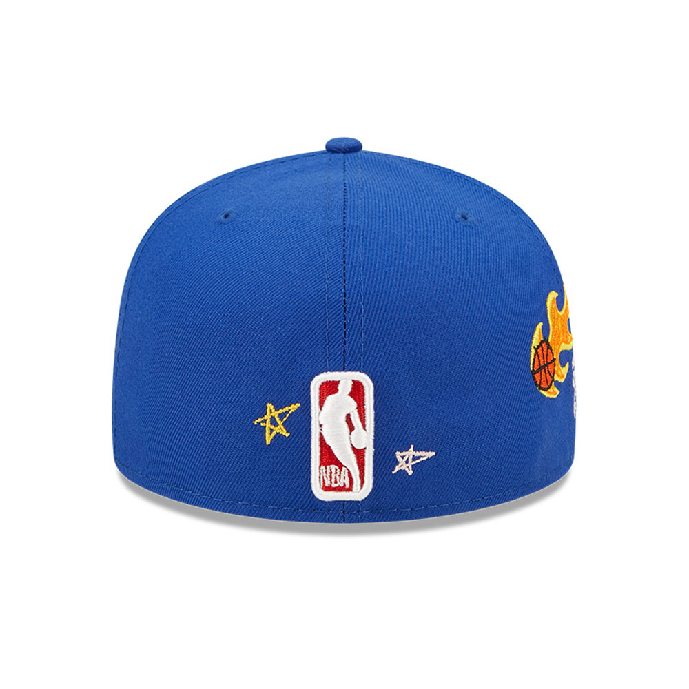 Philadelphia 76ers NBA Scribble Blue 59FIFTY Fitted Cap