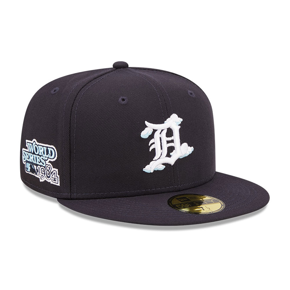 Blaue Detroit Tigers Comic Cloud 59FIFTY Fitted Cap