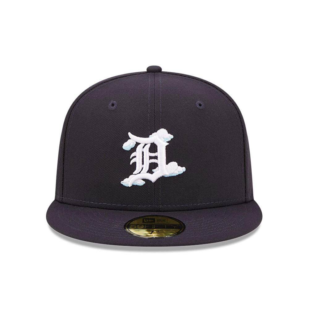 Blaue Detroit Tigers Comic Cloud 59FIFTY Fitted Cap