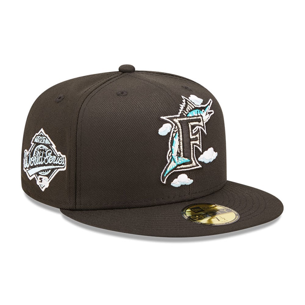 Miami Marlins Comic Cloud Black 59FIFTY Fitted Cap