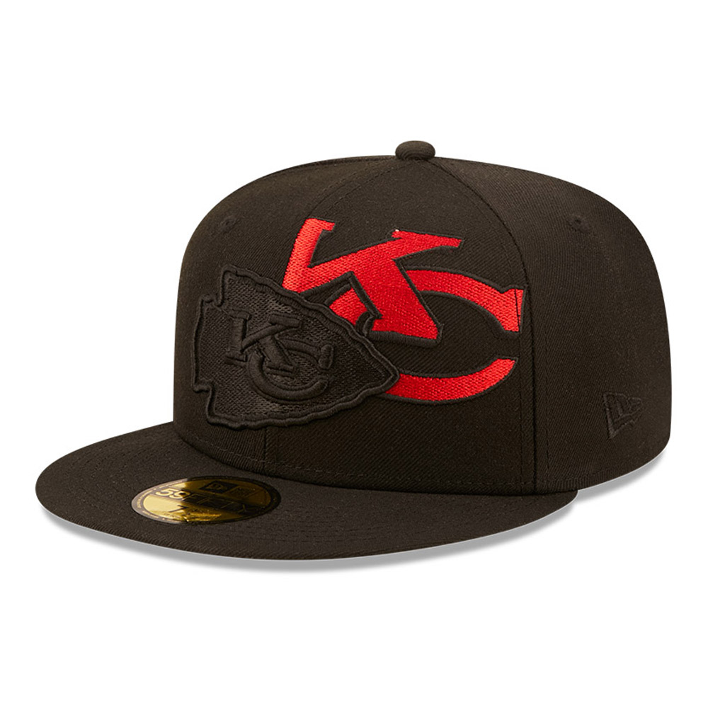Kansas City Chiefs NFL Logo Feature Black 59FIFTY Fitted Cap