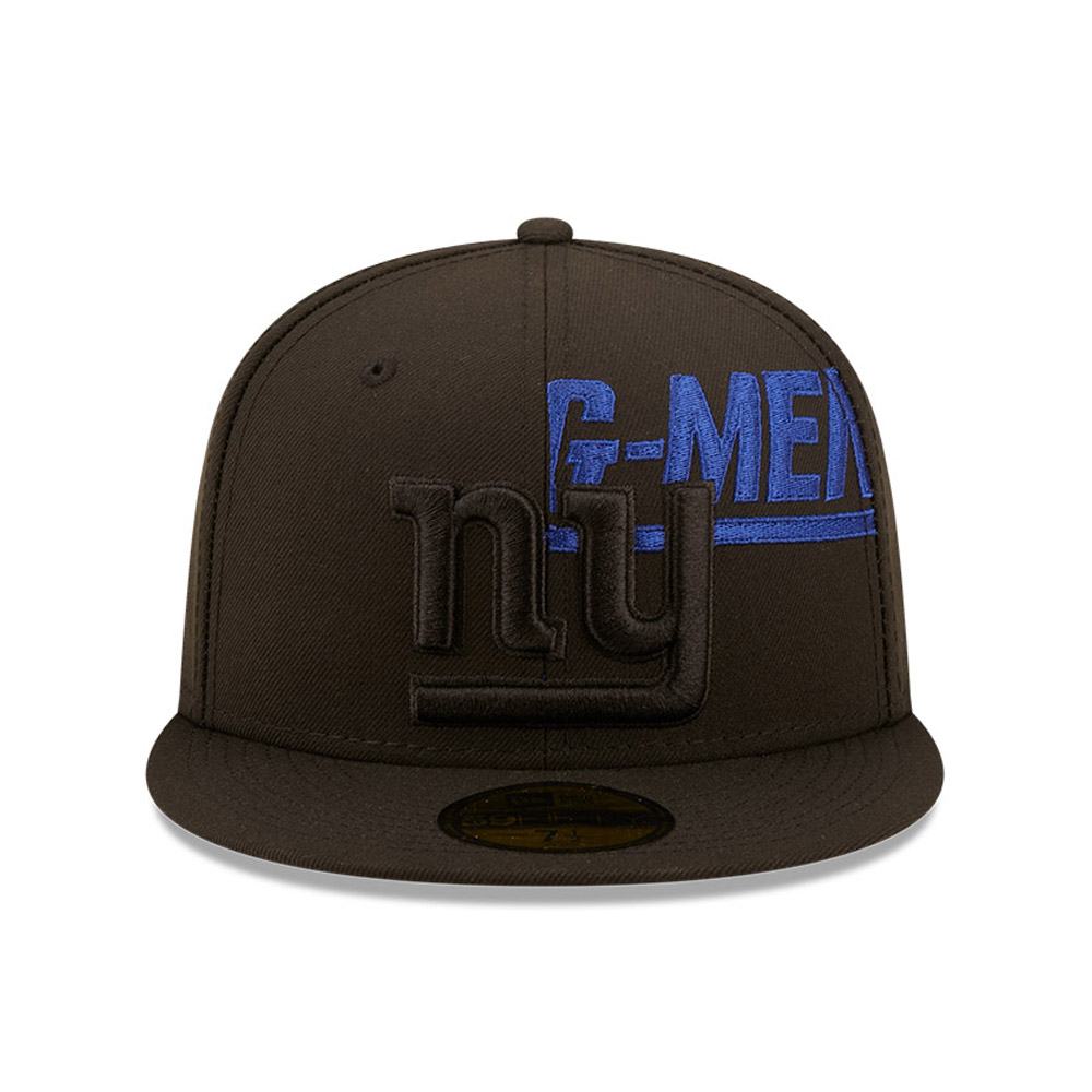 New York Giants NFL Logo Feature Black 59FIFTY Fitted Cap